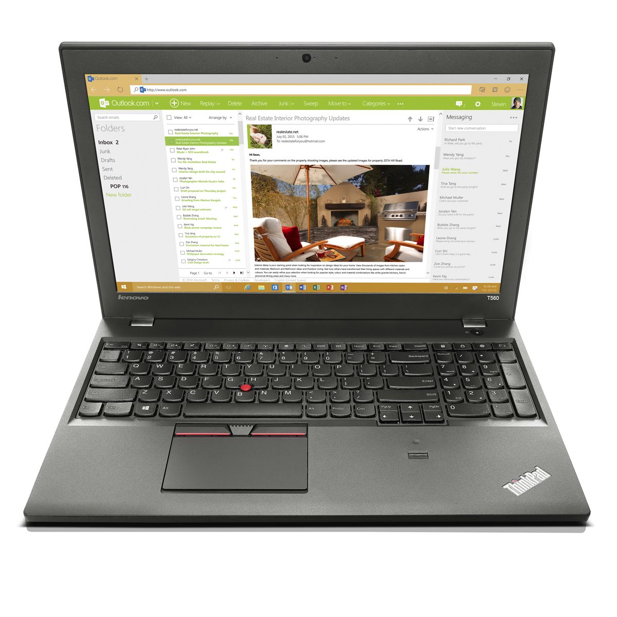 LENOVO Ordinateur portable ThinkPad T560 - Noir