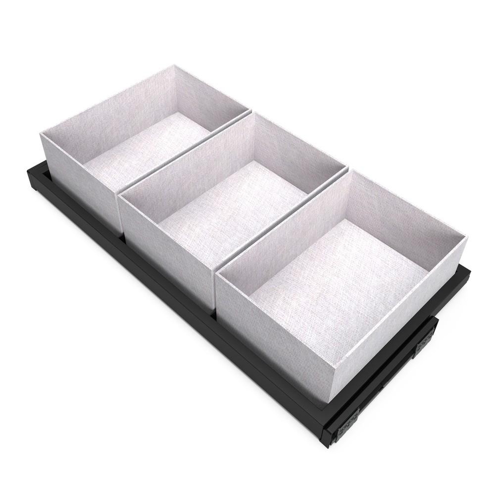 EMUCA SRL Jeu de d'inserts latéraux pour Penderie escamotable pour Hang- Plastique- Peint gris pierre