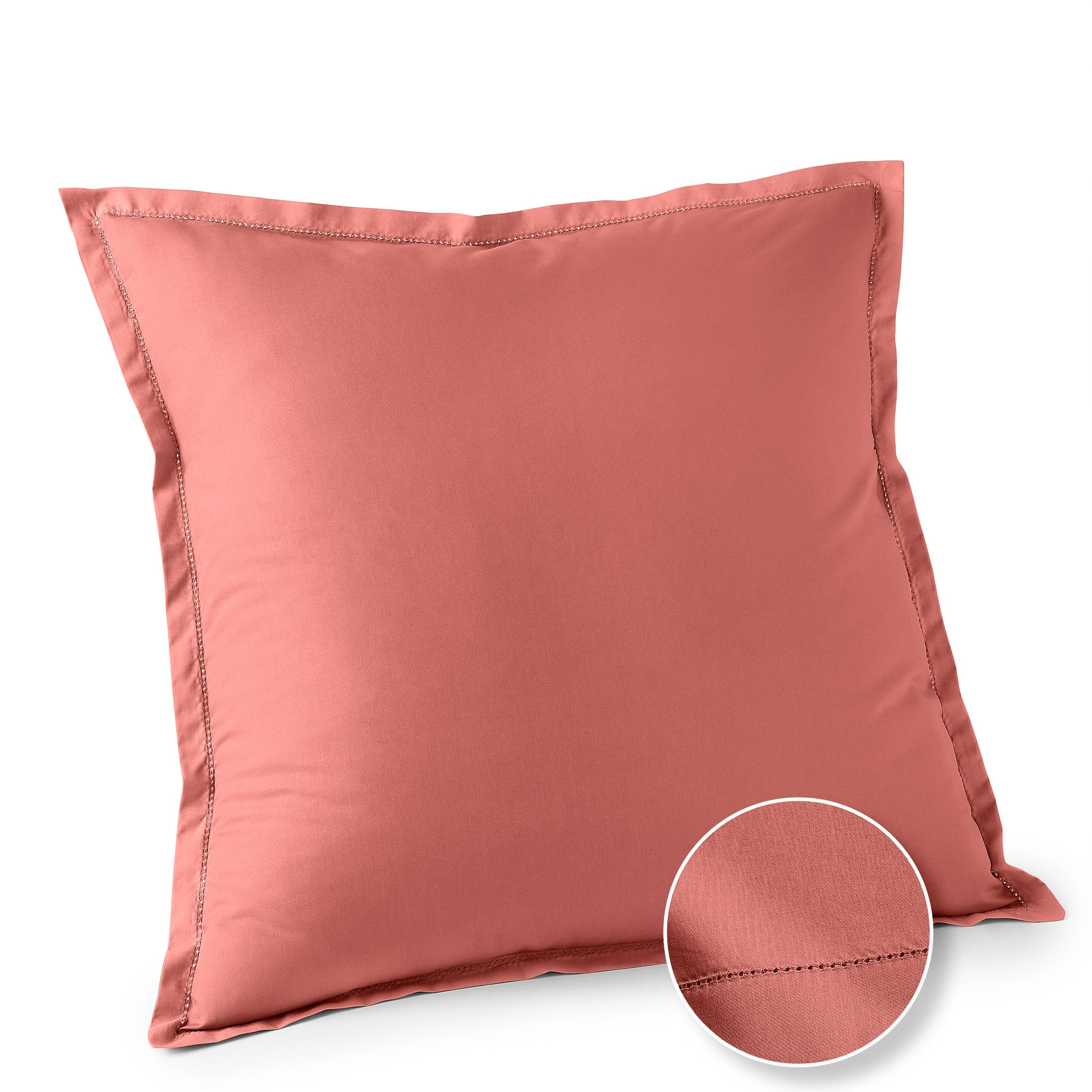 Voir la diapositive 1 : ACTUEL Taie d'oreiller unie en percale de coton 70 fils - collection permanente