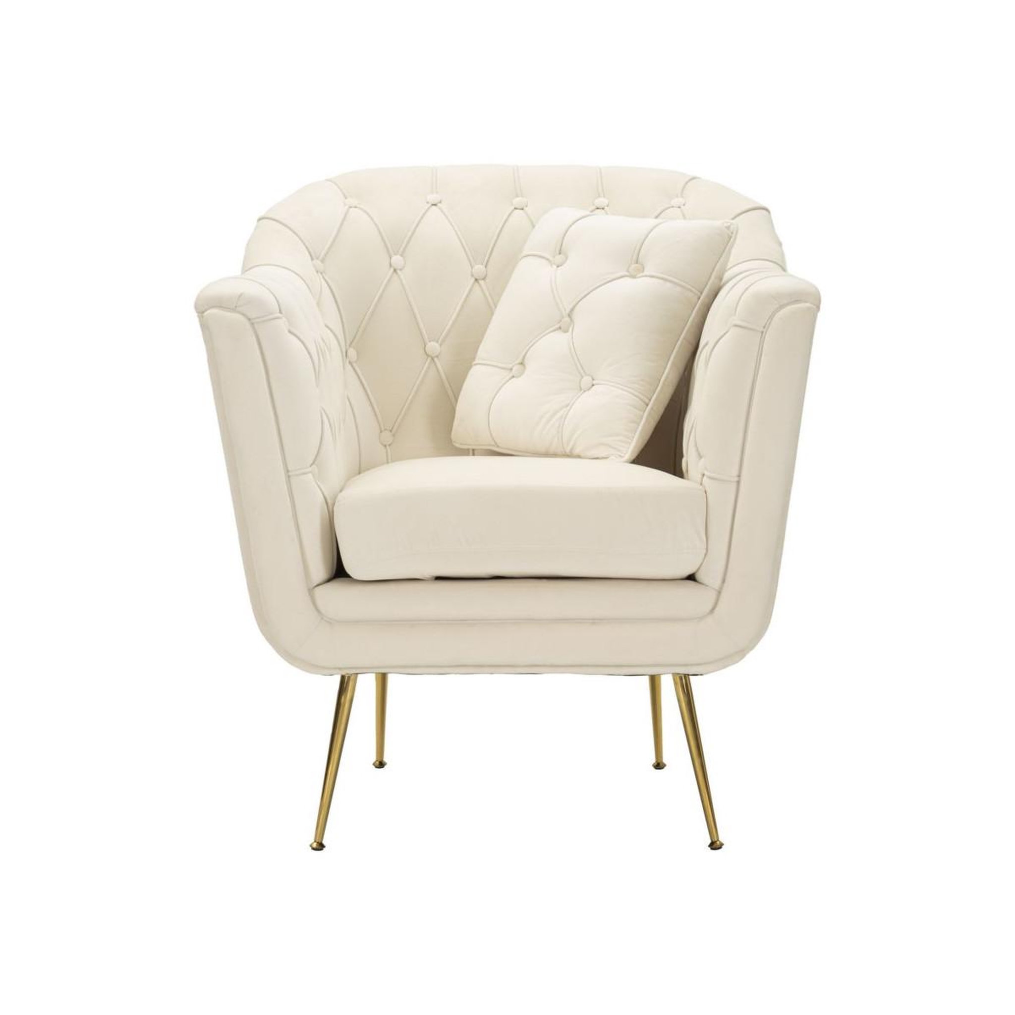 Voir la diapositive 2 : Paris Prix Fauteuil design  budapest  88cm crème