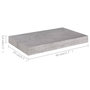 Voir la diapositive 6 : VIDAXL Etageres murales flottantes 4 pcs gris beton 40x23x3,8 cm MDF