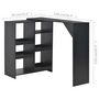 Voir la diapositive 6 : VIDAXL Table de bar avec tablette amovible Noir 138x39x110 cm
