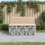 VIDAXL Banc de jardin design de gabion 103x70x65 cm bois massif de pin