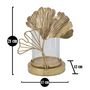 Voir la diapositive 6 : Paris Prix Photophore Design en Verre  Feuilles  21cm Or