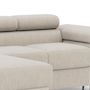 Voir la diapositive 5 : BEST MOBILIER Pablo - canapé d'angle gauche - 6 places - convertible avec coffre et têtières réglables - en velours côtelé