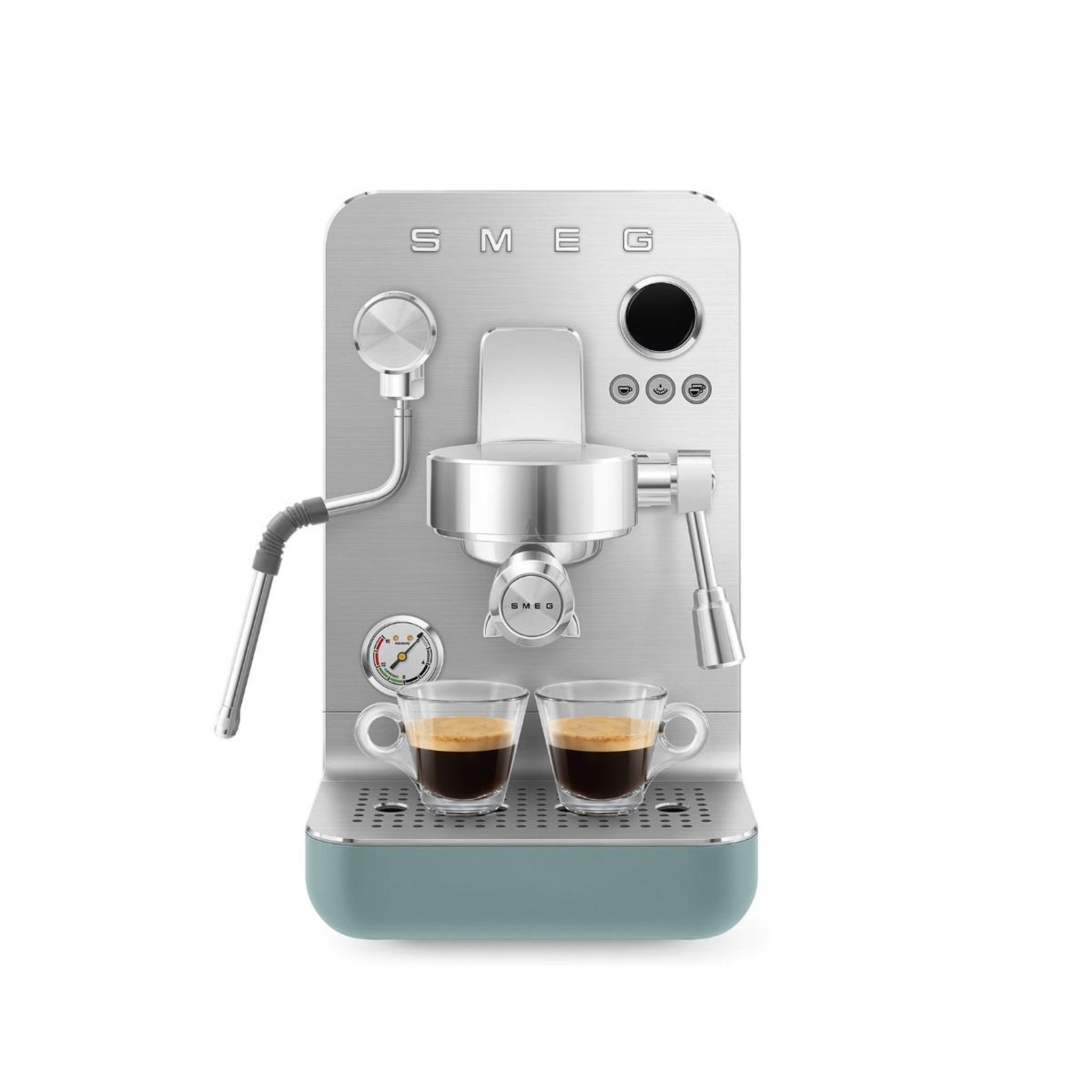 Voir la diapositive 4 : SMEG Machine à expresso 15 bars inox vert émeraude - emc02egmeu