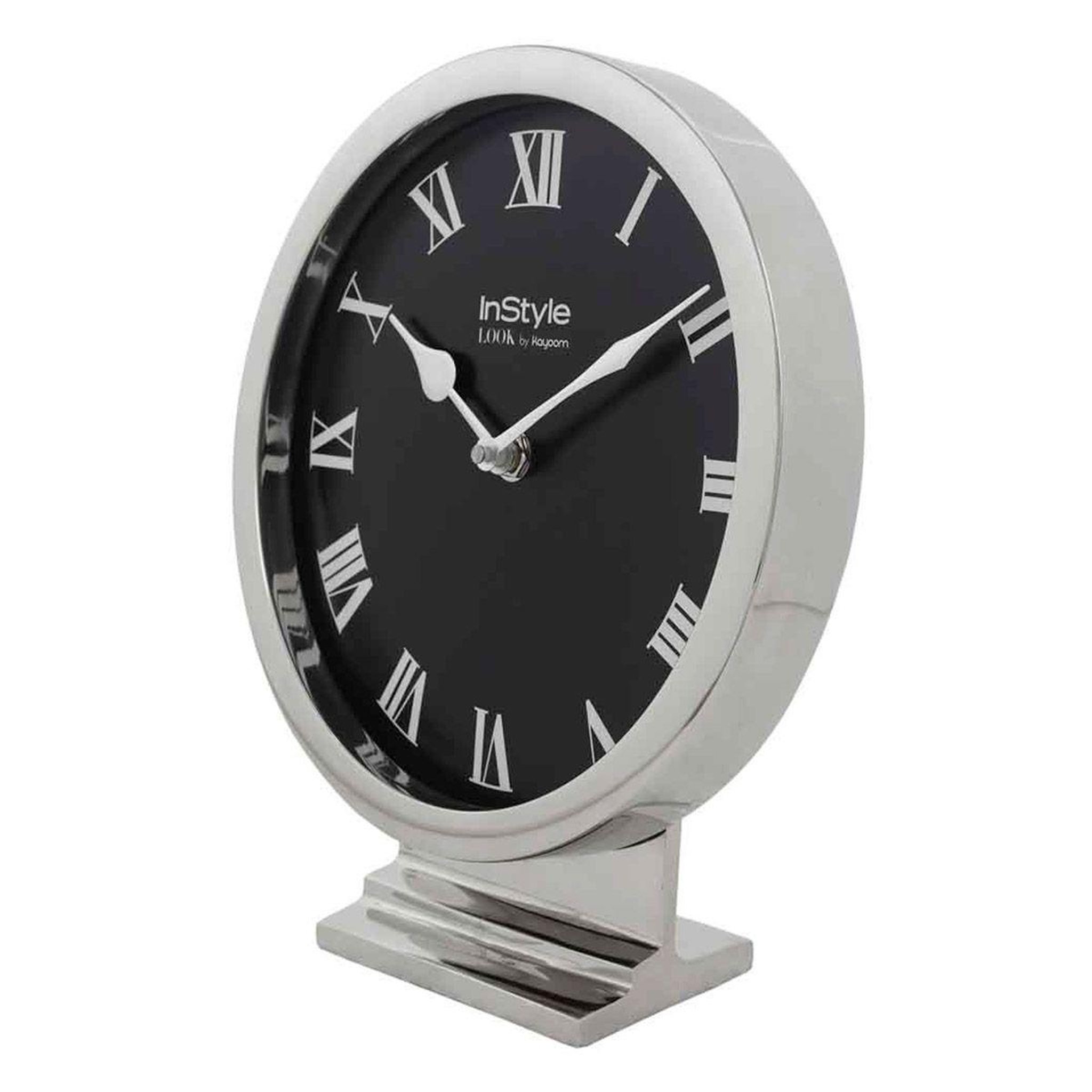 Voir la diapositive 2 : Paris Prix Horloge à Poser Vintage  Era  24cm Noir & Argent