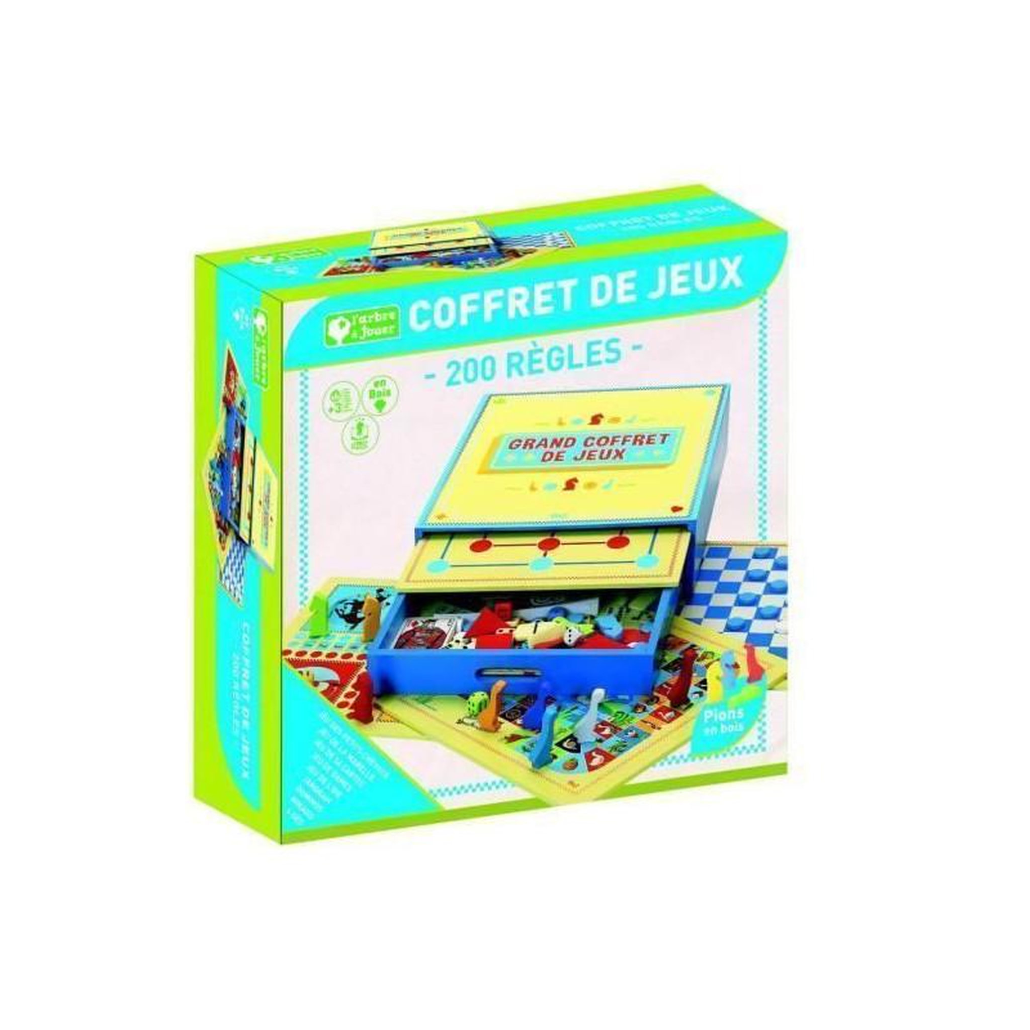 Voir la diapositive 3 : L'ARBRE A JOUER LARBRE A JOUER - 66200 - GRAND COFFRET DE JEUX - 200 REGLES