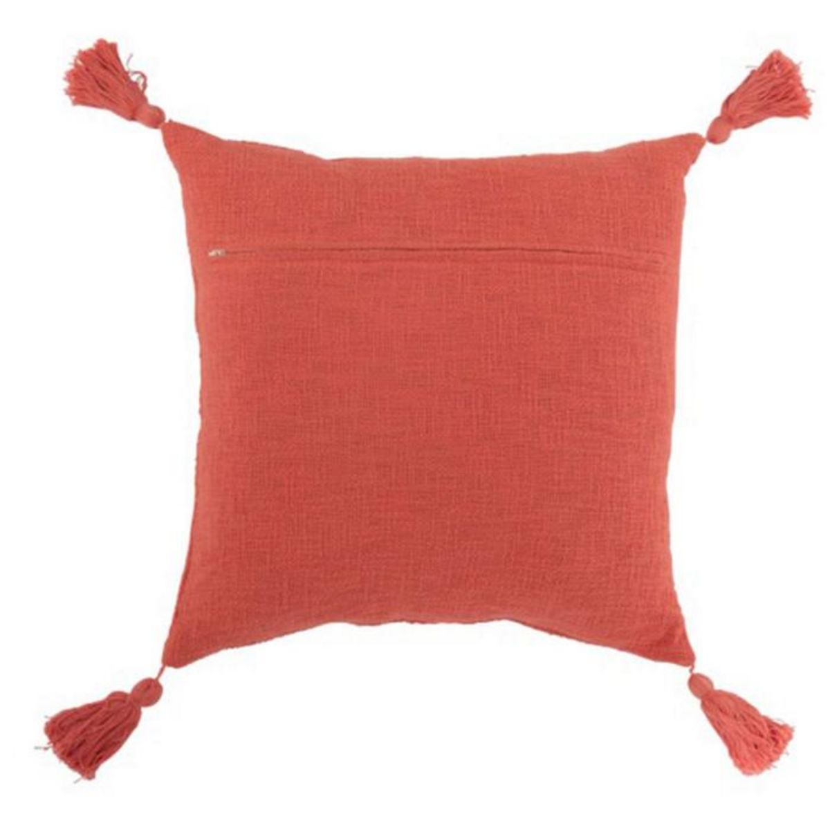 Paris Prix Coussin Déco à Pompons  Terwin  45x45cm Rose