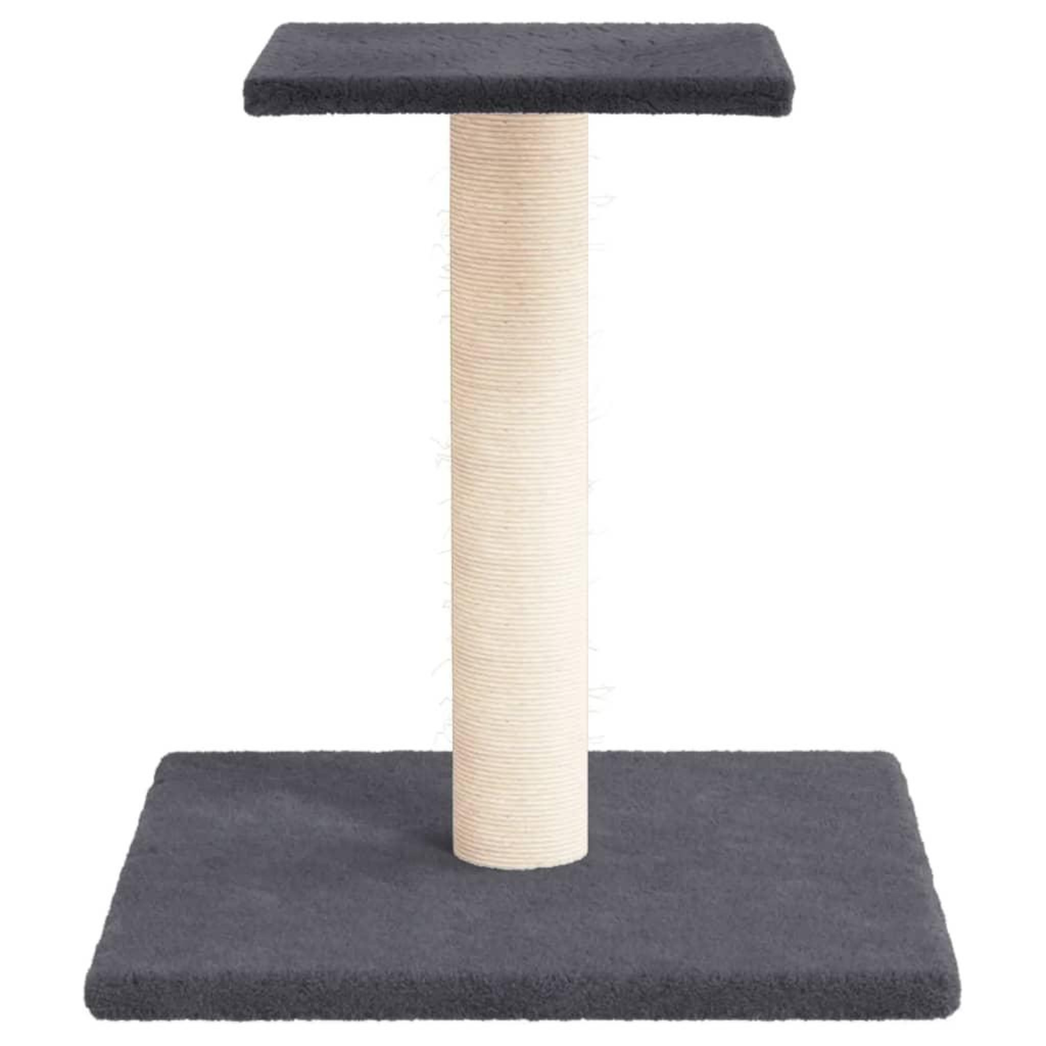 Voir la diapositive 3 : VIDAXL Arbre a chat avec plate-forme gris fonce 38 cm