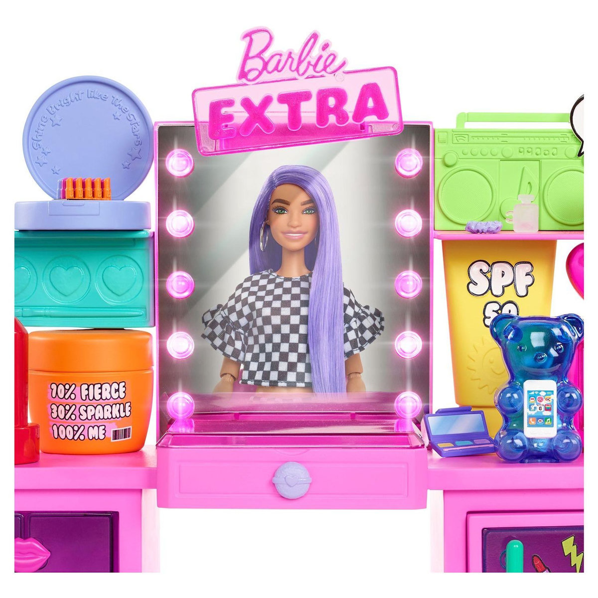 BARBIE Coiffeuse Extra avec poupée mannequin Barbie 