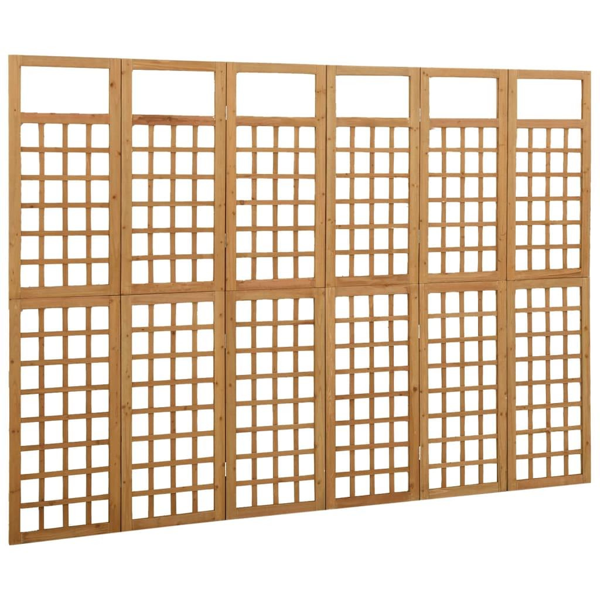 Voir la diapositive 3 : VIDAXL Cloison de separation a 6 panneaux/treillis bois sapin massif