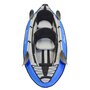 KANGUI Canoë Kayak gonflable Bleu 1 à 2 places + pagaie + sac transport + pompe double action+ kit de réparation
