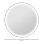 Voir la diapositive 3 : KLEANKIN Miroir rond lumineux LED de salle de bain Ø 80 cm mural avec éclairage 3 couleurs interrupteur tactile système antibuée 46W blanc argent