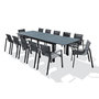 Voir la diapositive 2 : Paris Prix Ensemble Table de Jardin Extensible & 12 Fauteuils  Miami  240-300cm Gris Anthracite