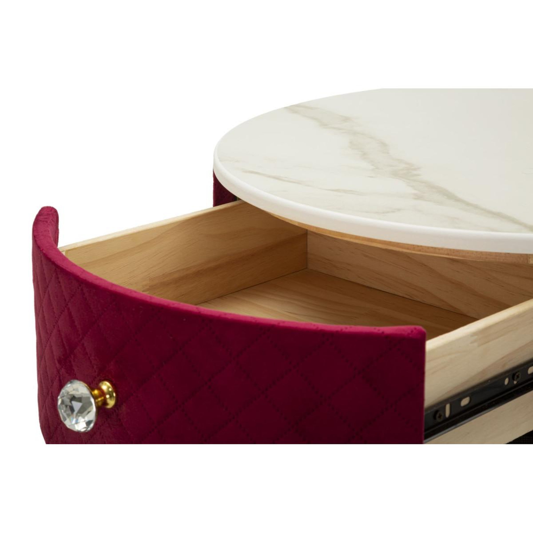 Voir la diapositive 5 : Paris Prix Coiffeuse d'appoint design  vellit  70cm rouge & or