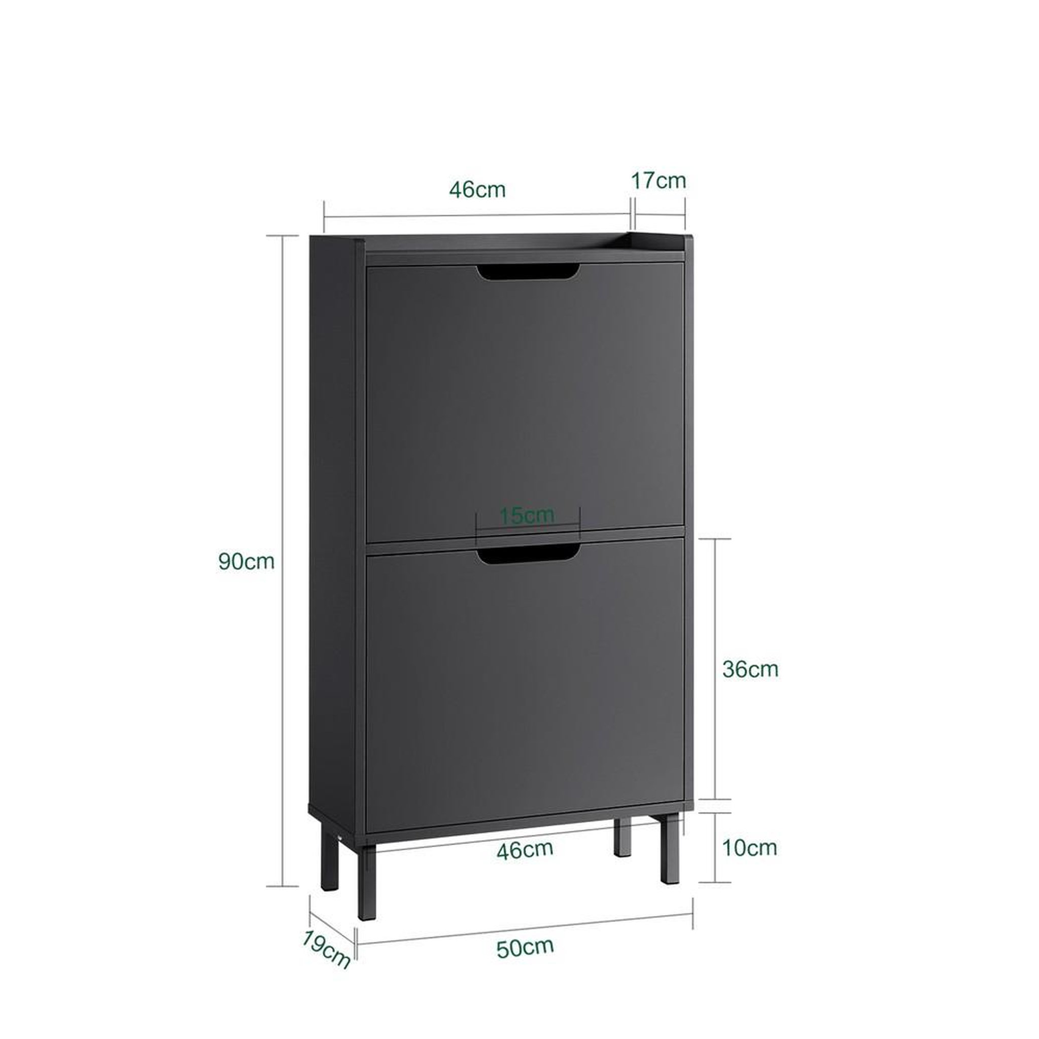 Voir la diapositive 3 : SOBUY SoBuy - Meuble À Chaussures 2 portes - Minimaliste - FSR151