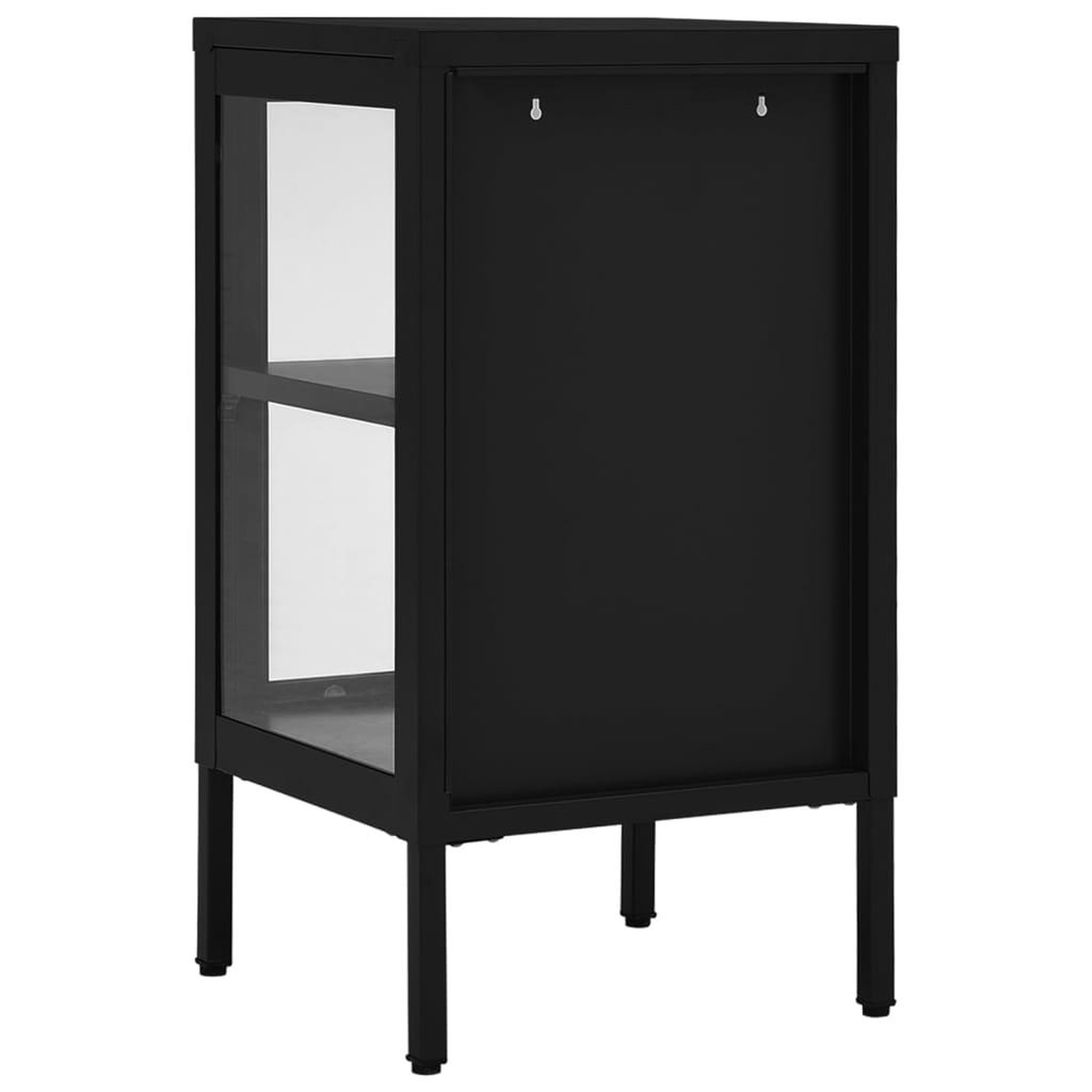 Voir la diapositive 5 : VIDAXL Buffet Noir 38x35x70 cm Acier et verre