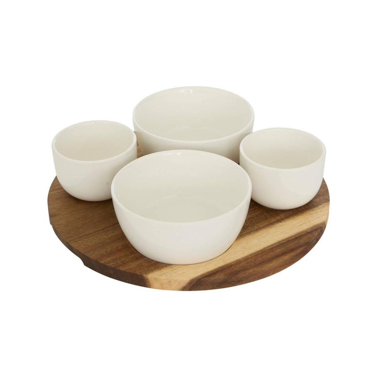 SECRET DE GOURMET Service Apéritif 5 Pièces  Elégance  26cm Blanc