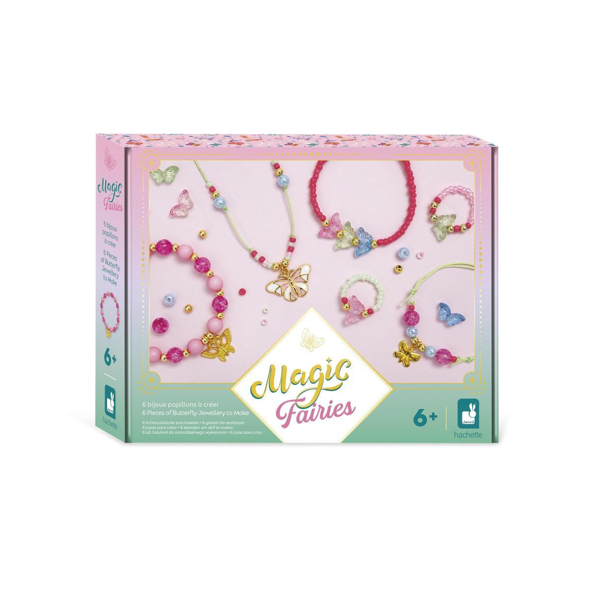 Juratoys-Janod Magic Fairies - 6 bijoux jolis papillons