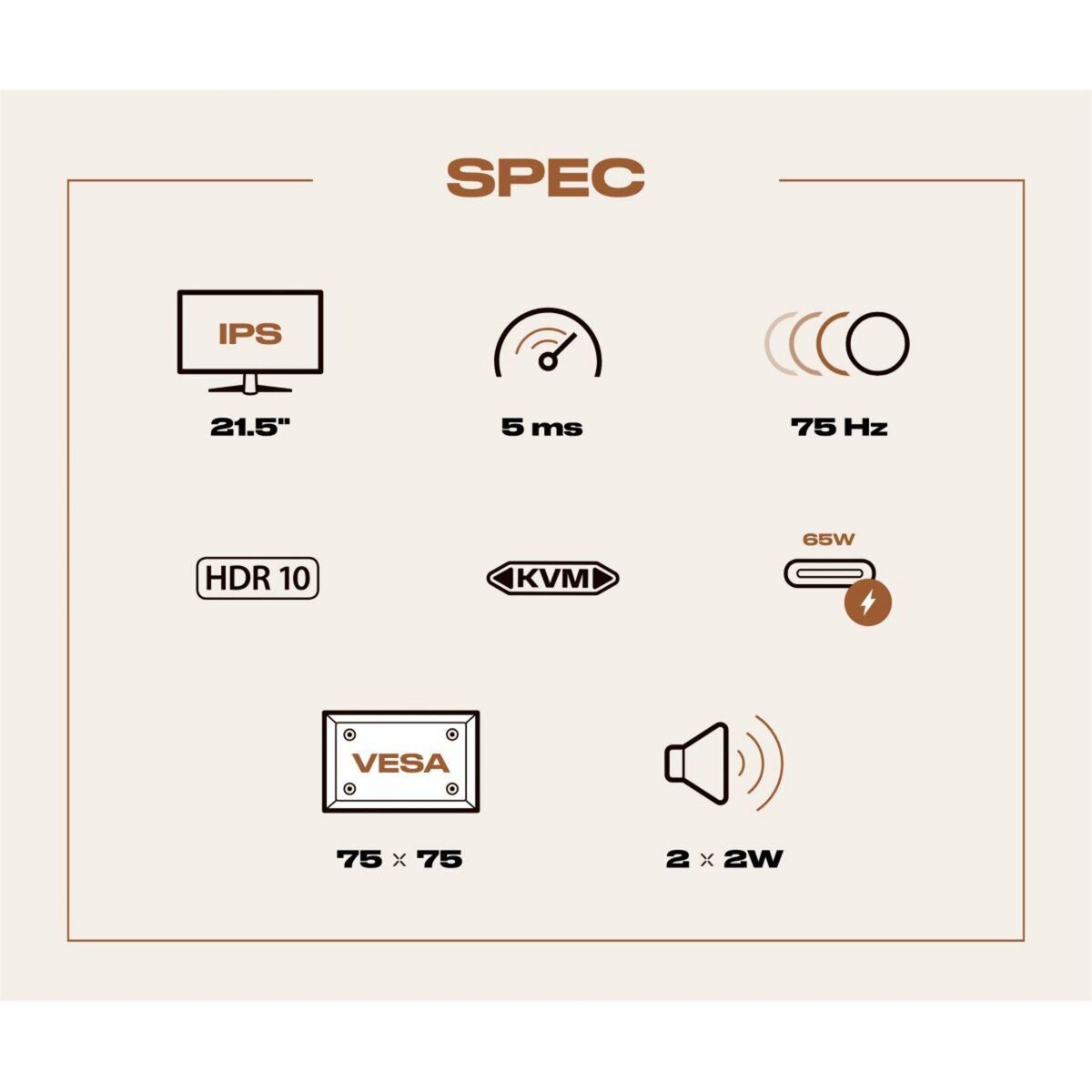 JAPANNEXT Ecran PC JN-i215FLFHSP-C65W Plat 21,5