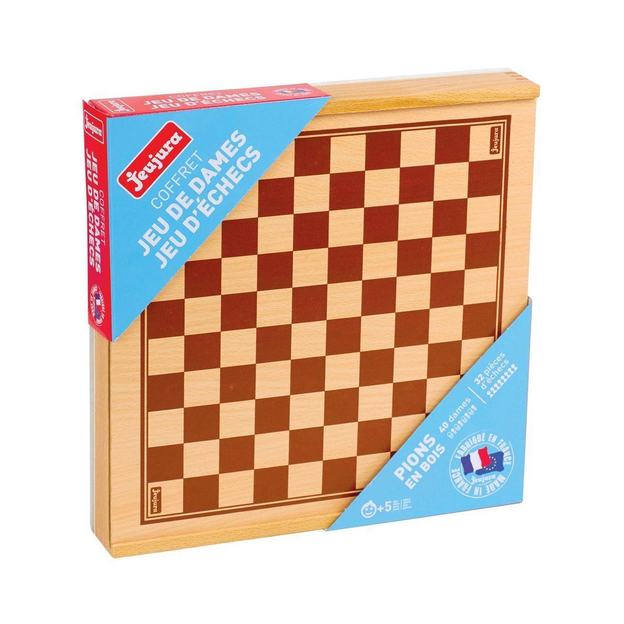 Voir la diapositive 2 : JeuJura Coffret d echecs et de dames