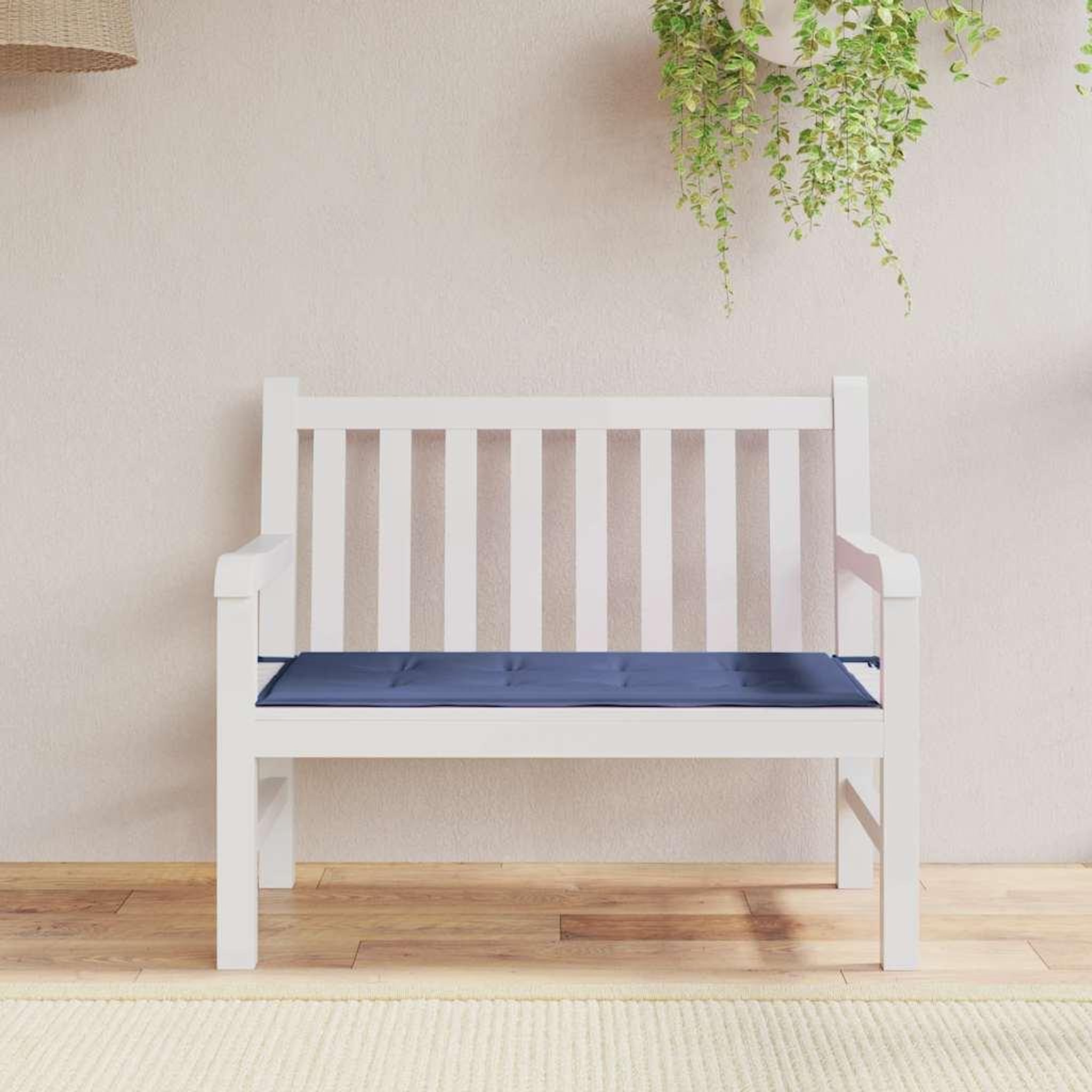 VIDAXL Coussin de banc de jardin bleu marine 120x50x3 cm tissu oxford