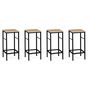 Voir la diapositive 2 : Lot de 4 tabourets de bar style industriel pieds métal HOUSTON