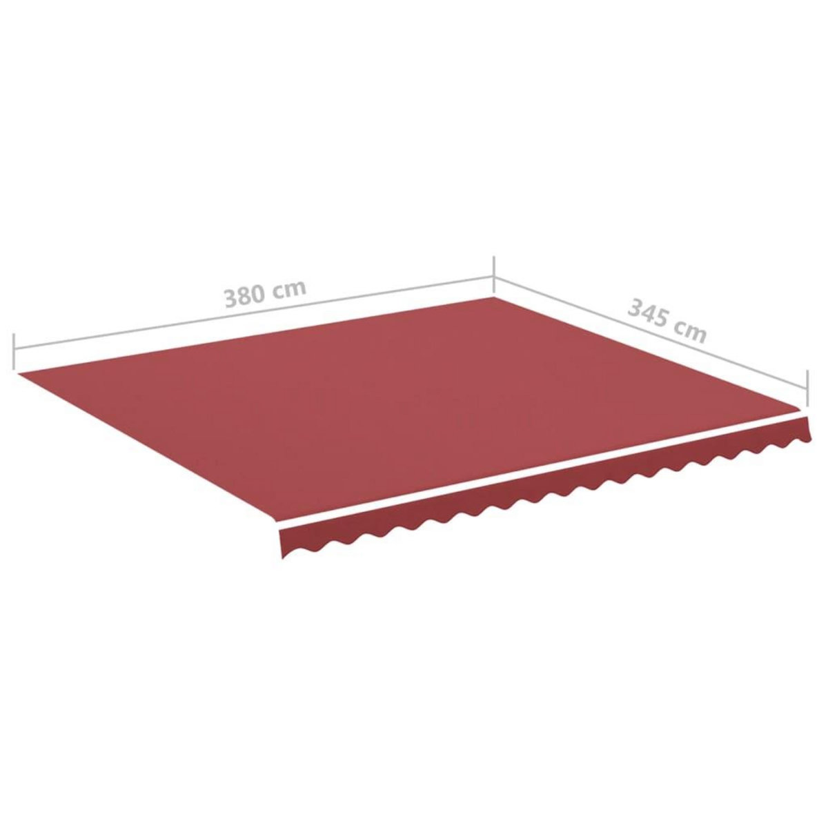 VIDAXL Tissu de remplacement pour auvent Bordeaux rouge 4x3,5 m