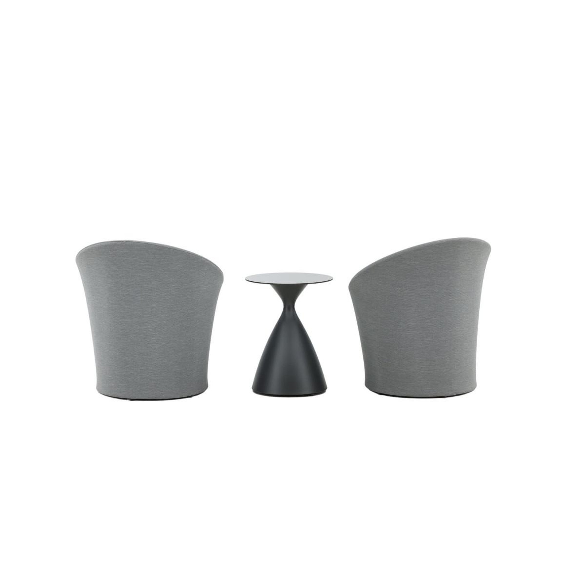 Voir la diapositive 4 : Paris Prix Salon de jardin design  spoga  73cm gris & noir