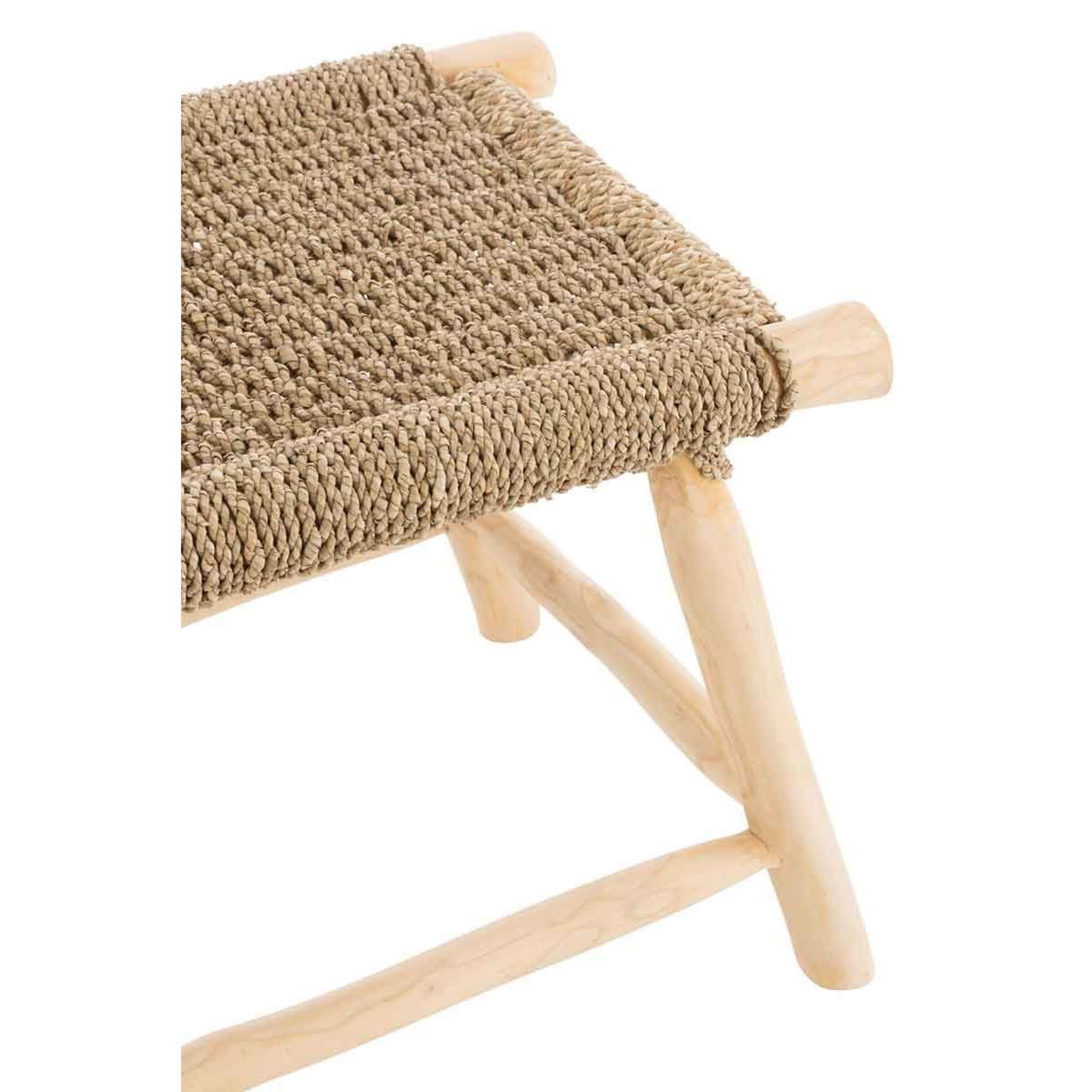 Voir la diapositive 6 : J-LINE Tabouret design en teck  timo  60cm naturel