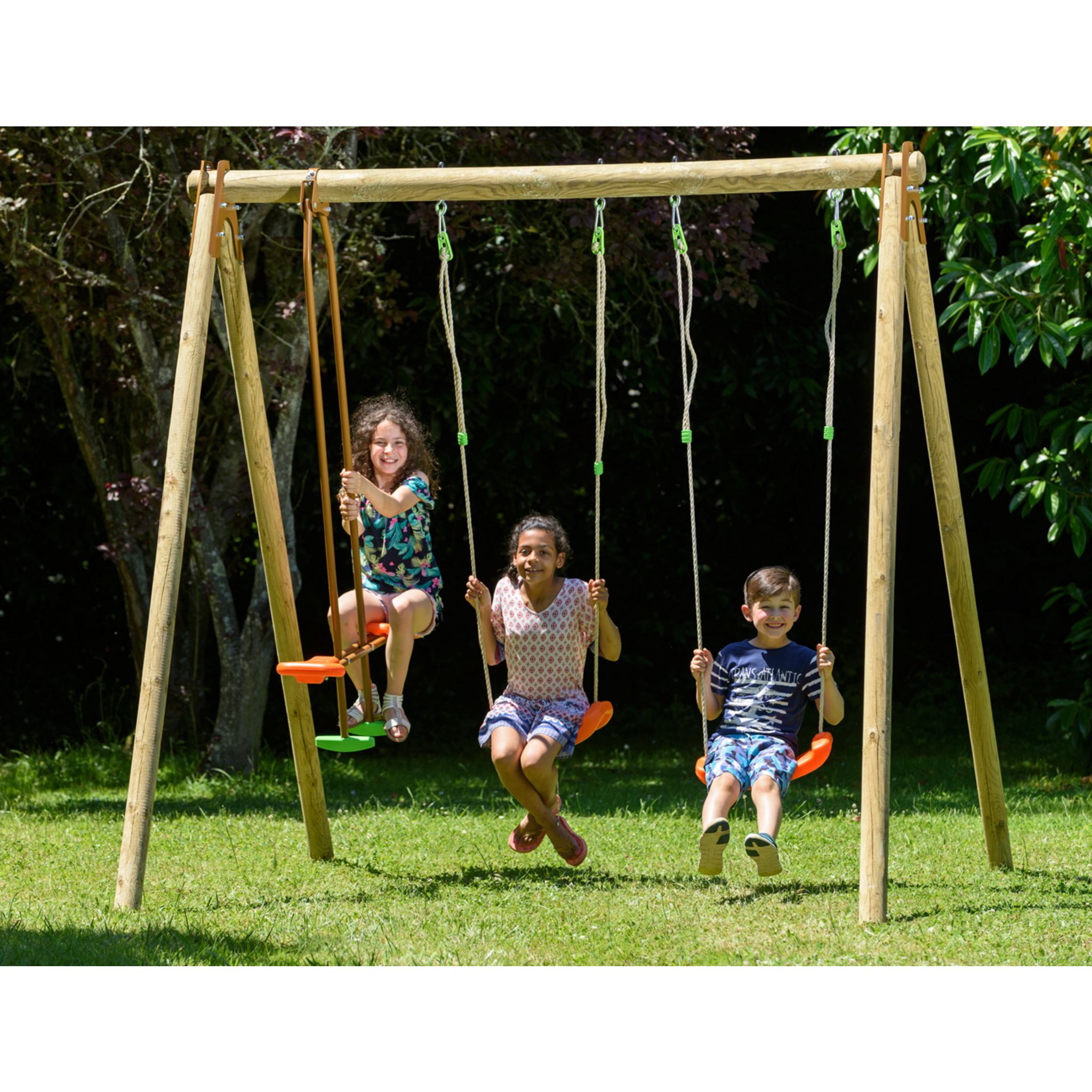 trigano Portique balançoire - Bois - H2,30m - DARIFOU