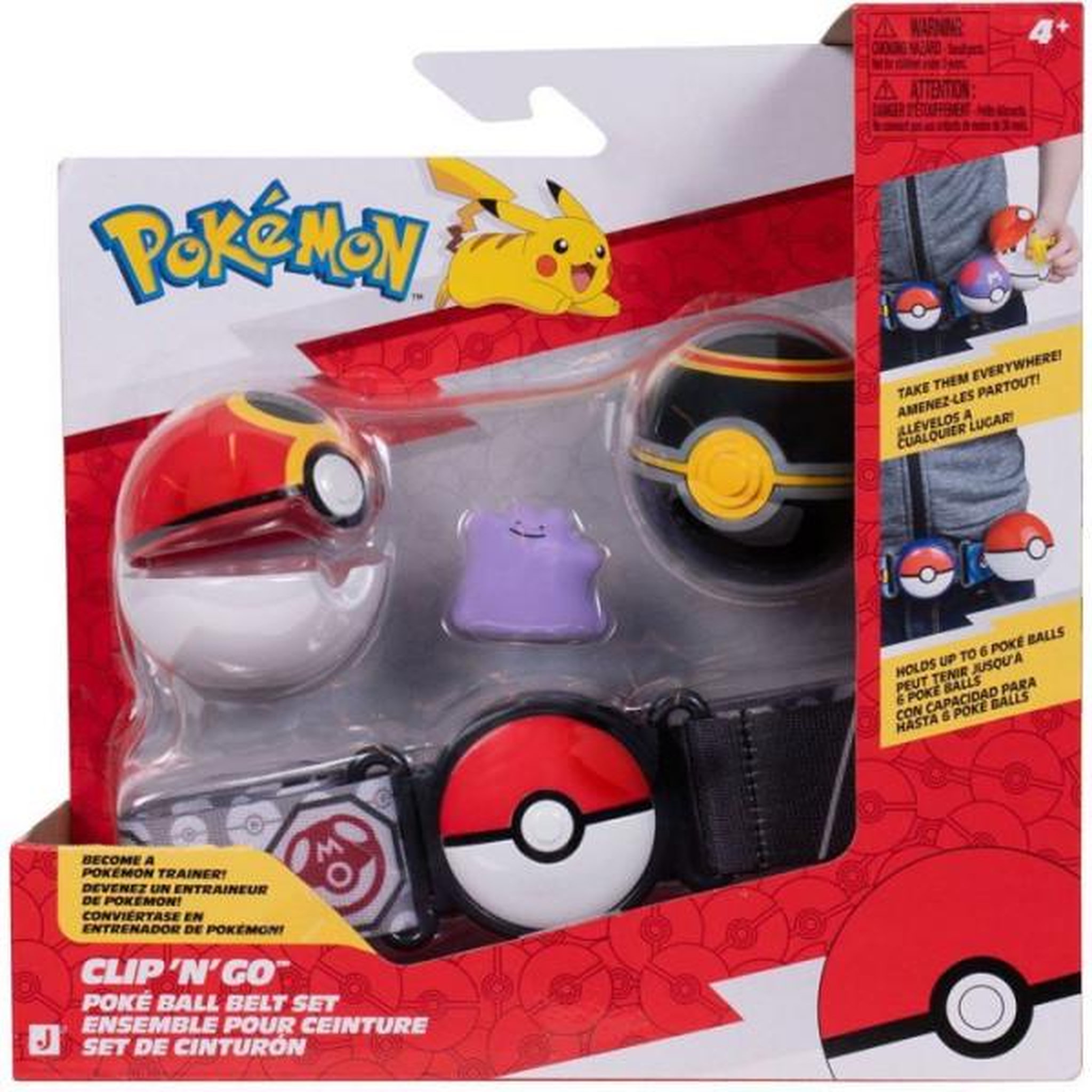 Voir la diapositive 5 : Pokemon Ceinture Poké Ball - POKEMON - Clip'N Go Métamorph - 2 Poké Balls - figurine incluse