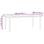 Voir la diapositive 6 : VIDAXL Table a dîner de jardin Noir 200x100x74cm Acier et verre trempe