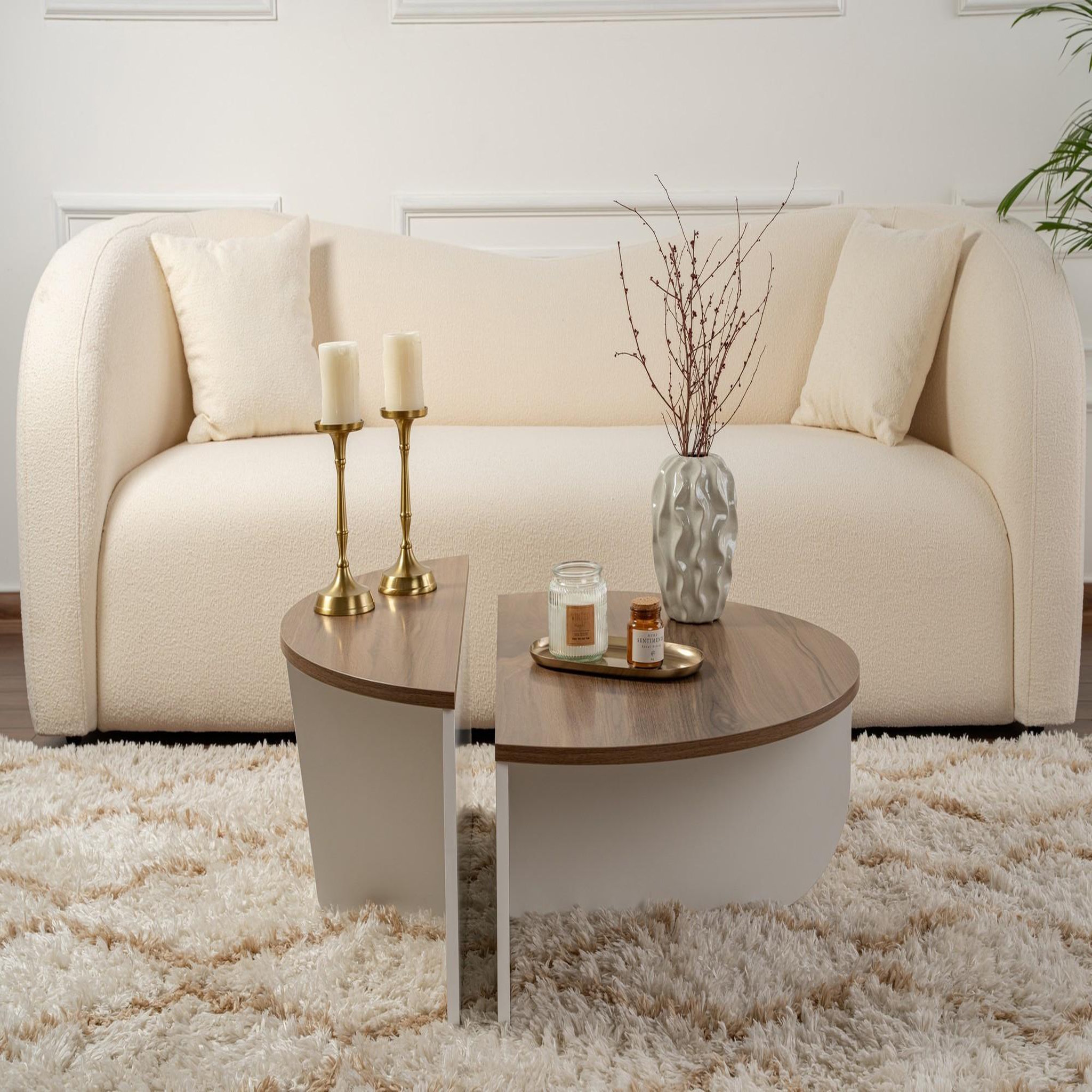 Voir la diapositive 4 : Habitat et Jardin Table basse en bois  orion  90 x 60 x 30 cm - noyer