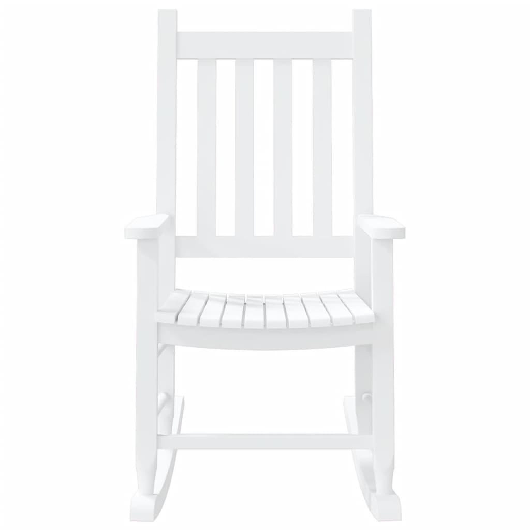 Voir la diapositive 4 : VIDAXL Chaise a bascule enfants blanc bois de peuplier massif
