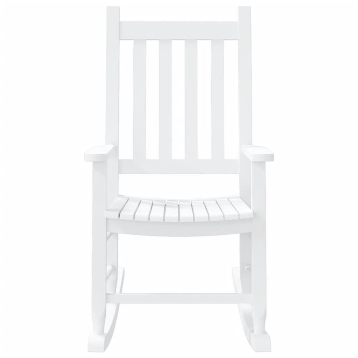 VIDAXL Chaise a bascule enfants blanc bois de peuplier massif