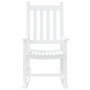 Voir la diapositive 4 : VIDAXL Chaise a bascule enfants blanc bois de peuplier massif