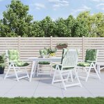 VIDAXL Coussins de chaise a dossier bas lot de 4 modele de feuille