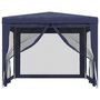 Voir la diapositive 3 : VIDAXL Tente de fete avec 4 parois laterales en maille Bleu 3x3 m PEHD