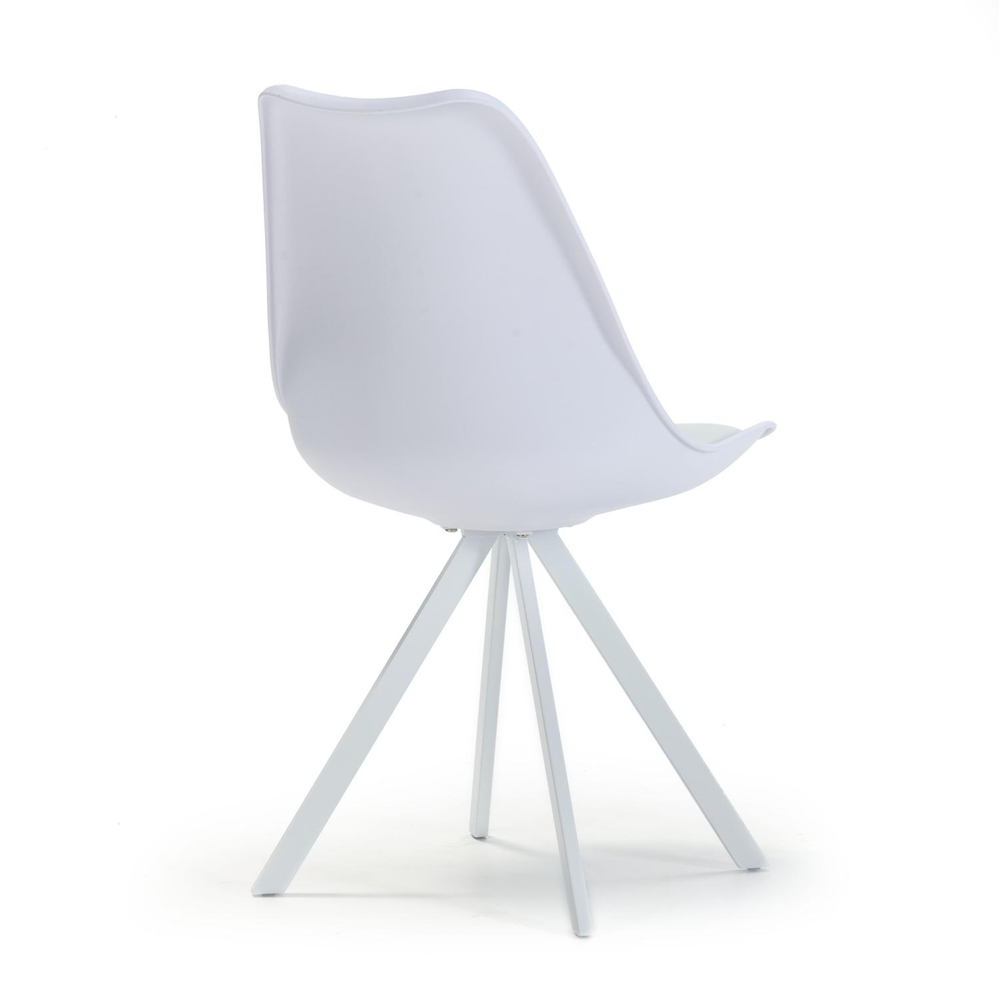 Voir la diapositive 4 : VS VENTA-STOCK Pack 2 chaises Salle à Manger Cross Style Nordique Blanc, 54 cm x 49 cm x 84 cm