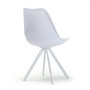 Voir la diapositive 4 : VS VENTA-STOCK Pack 2 chaises Salle à Manger Cross Style Nordique Blanc, 54 cm x 49 cm x 84 cm