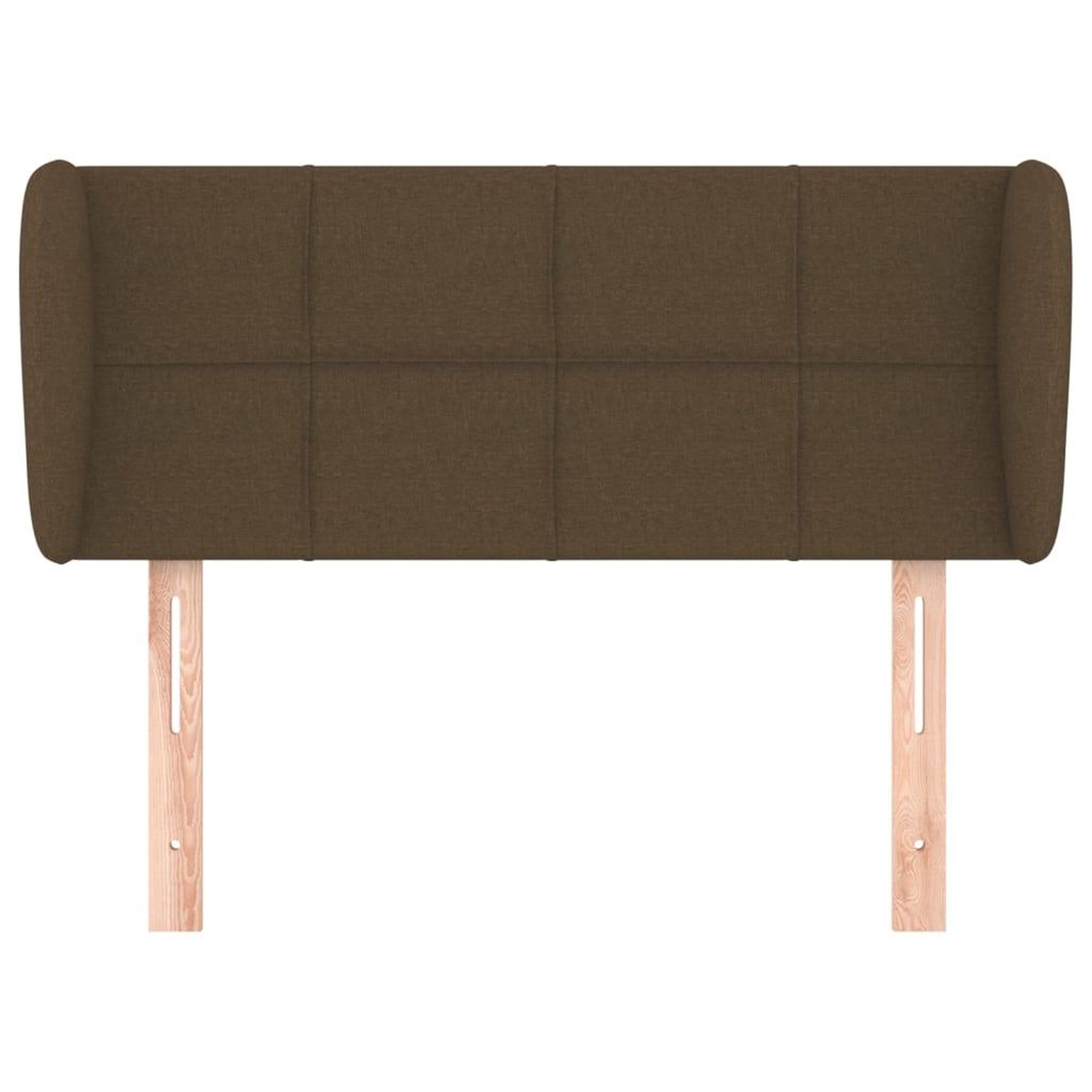 Voir la diapositive 3 : VIDAXL Tete de lit avec oreilles Marron fonce 93x23x78/88 cm Tissu