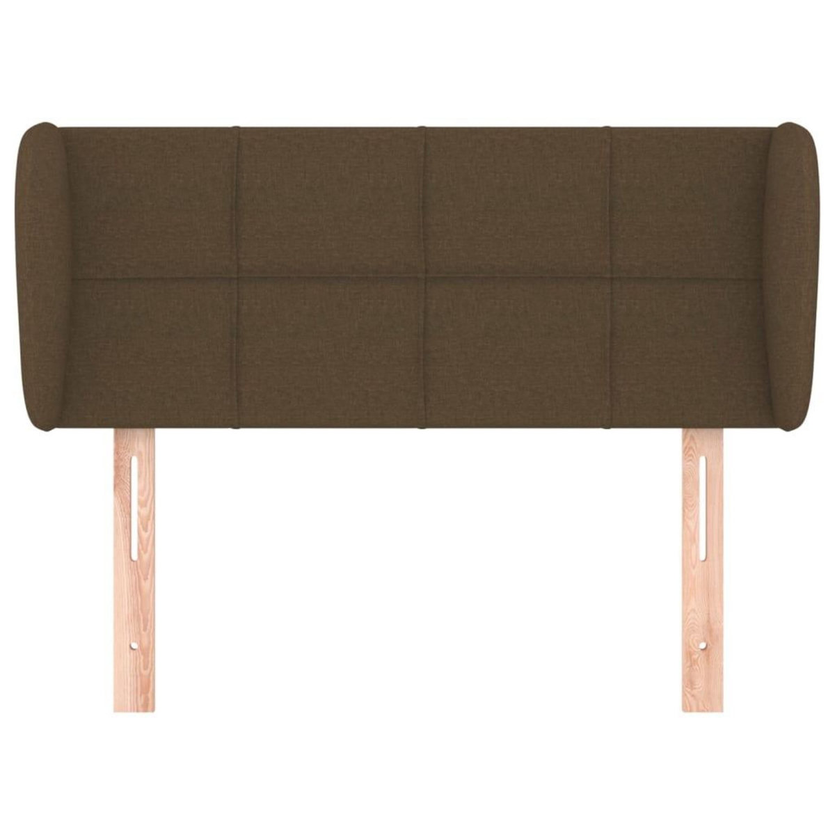 VIDAXL Tete de lit avec oreilles Marron fonce 93x23x78/88 cm Tissu