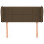 Voir la diapositive 3 : VIDAXL Tete de lit avec oreilles Marron fonce 93x23x78/88 cm Tissu