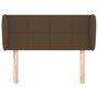 Voir la diapositive 3 : VIDAXL Tete de lit avec oreilles Marron fonce 93x23x78/88 cm Tissu