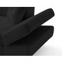 Voir la diapositive 4 : BEST MOBILIER Lisbona - canapé d'angle gauche 5 places convertible avec têtières en velours côtelé