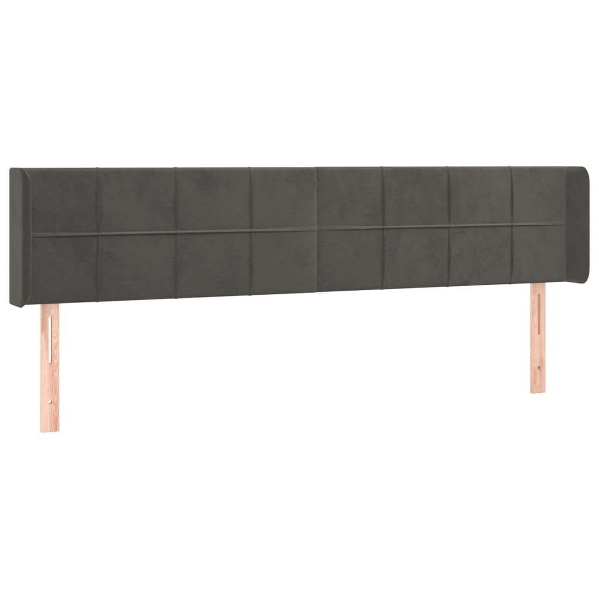 Voir la diapositive 3 : VIDAXL Tete de lit a LED Gris fonce 163x16x78/88 cm Velours