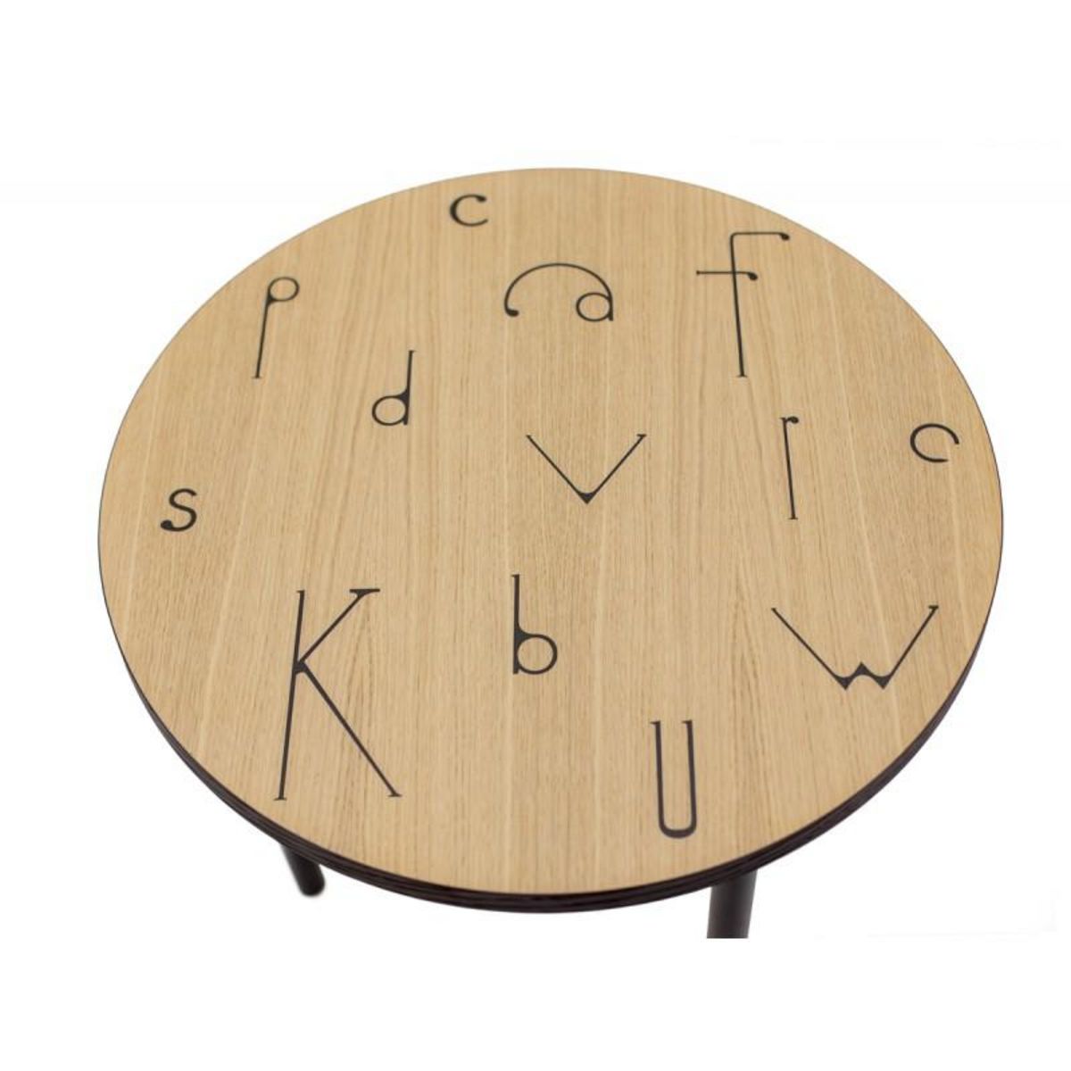 Paris Prix Table d'Appoint Design  Arty Lettres  50cm Chêne