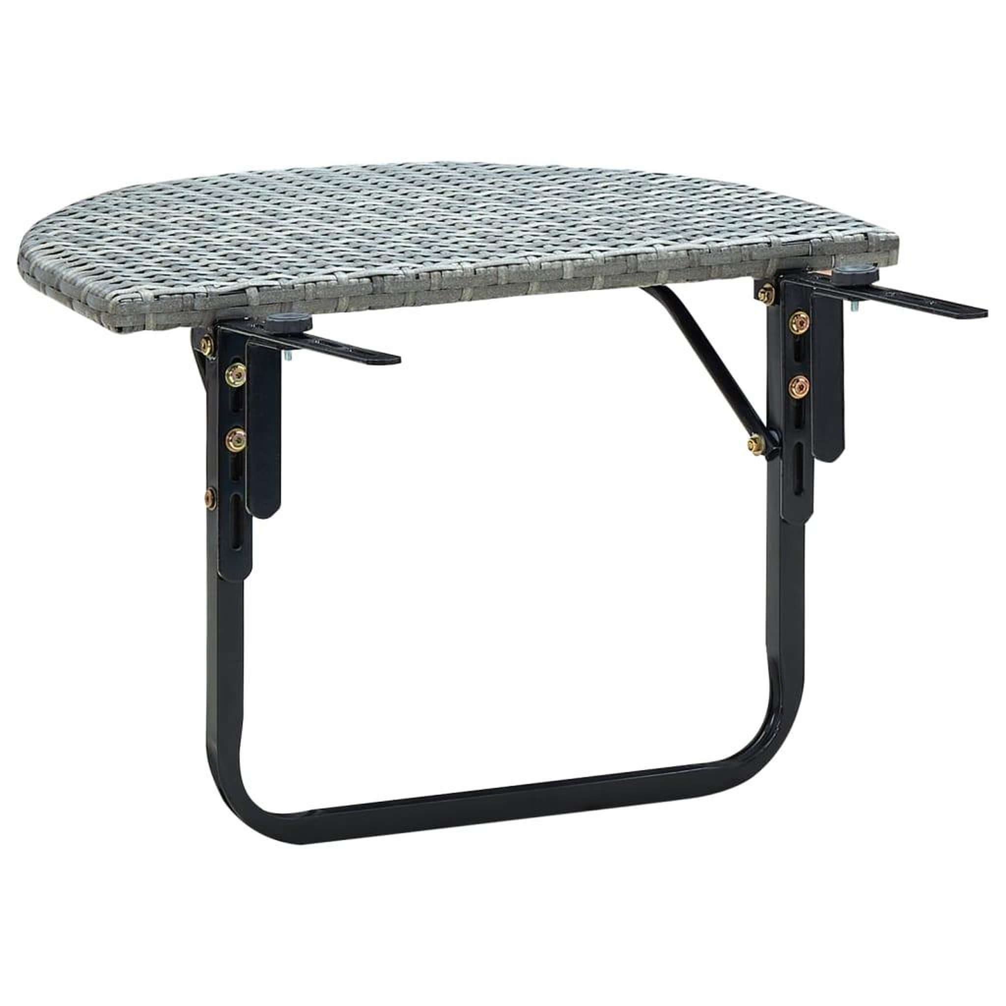 Voir la diapositive 4 : VIDAXL Table de balcon Gris 60x60x40 cm Resine tressee